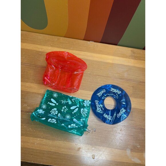 1994 90s barbie Mattel blow up mini pool floatys Coca Cola tube pink - Picture 1 of 6